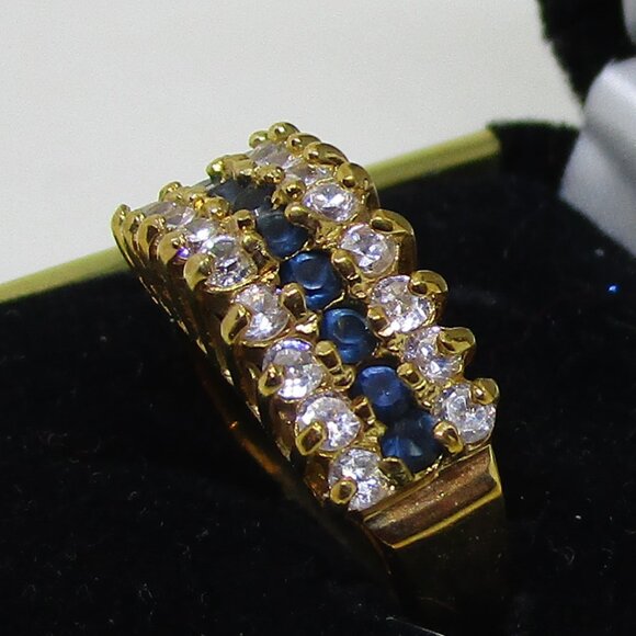 gold electroplated cathedral ring - Picture 1 of 8